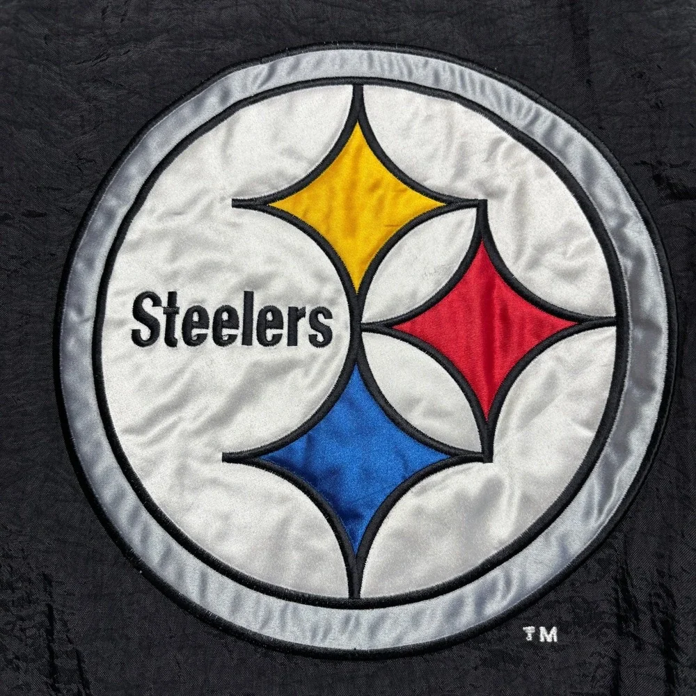 VTG 90s Starter Pro Line Pittsburgh Steelers Jacket 1/2 Zip Pullover‎ Mens L EUC